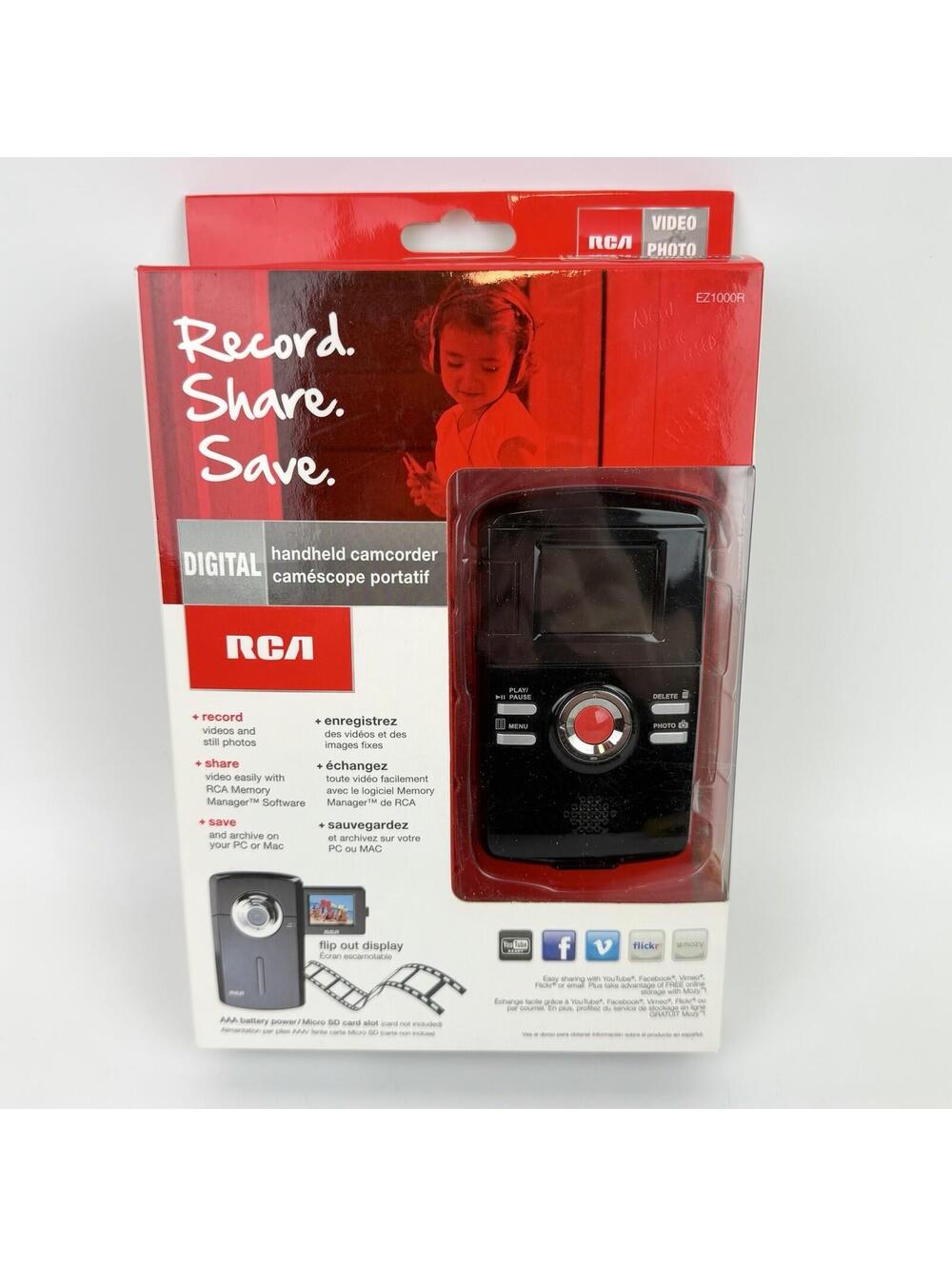 RCA Small Wonder Handheld Camcorder Model EZ1000R